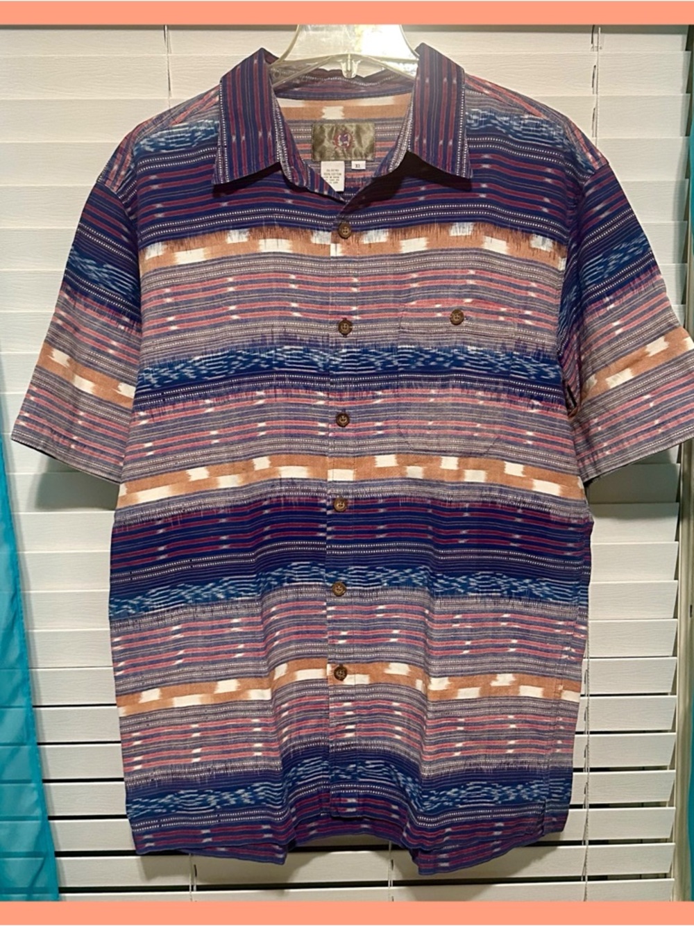 THE TERRITORY AHEAD SHORT SLEEVE BUTTON UP SHIRT MENS XL AZTEC SOUTHWEST TRIBAL
